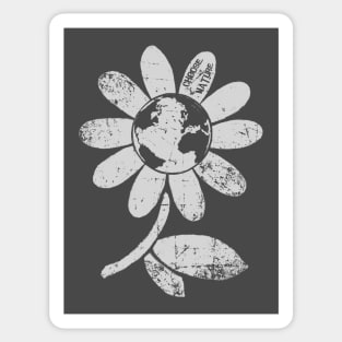 Choose Nature, Earth Daisy Flower. Sticker